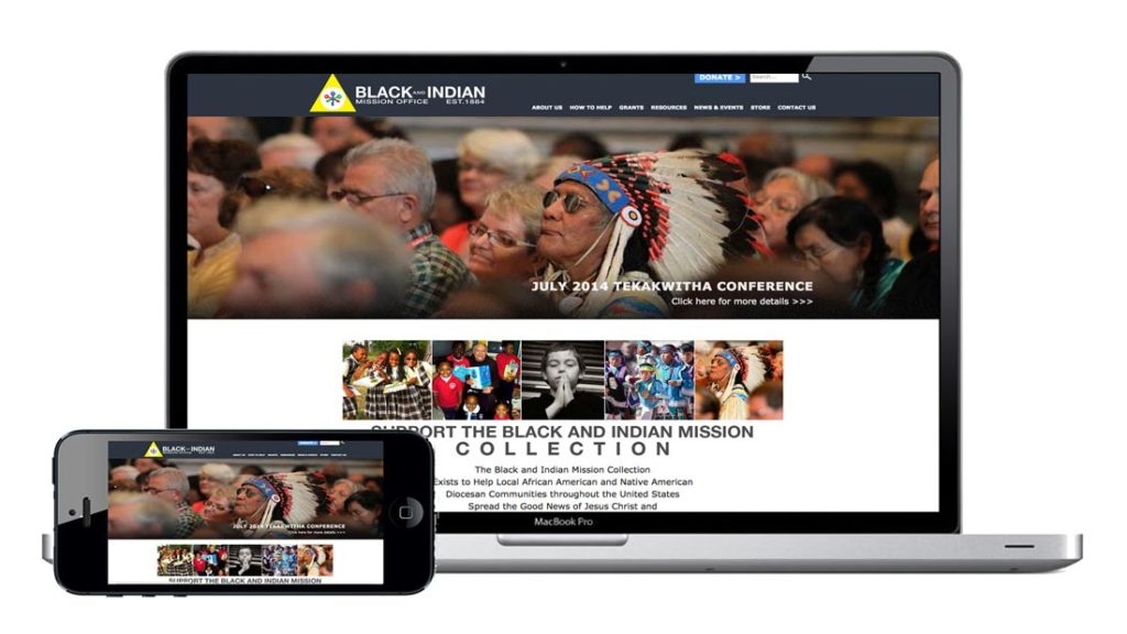 Catholic Church website, non-profit website, non-profit ad agency