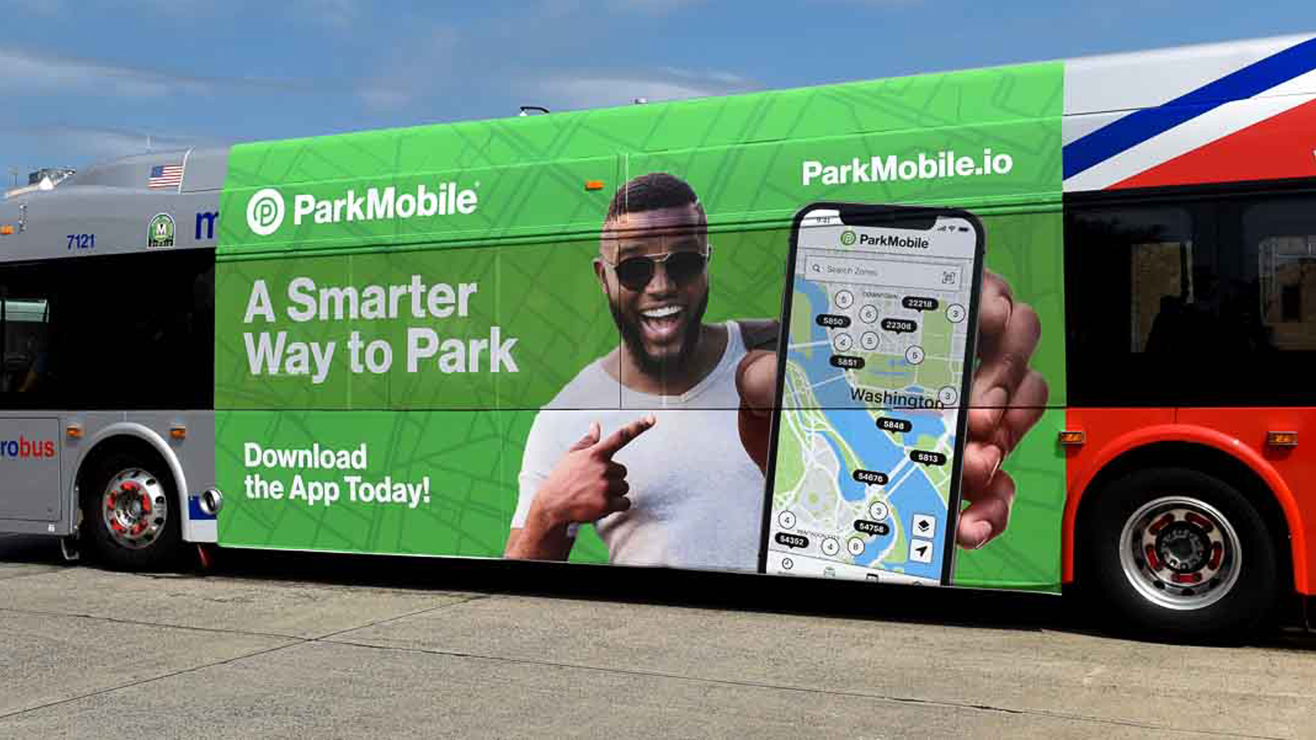 ParkMobile Billboards and Bus Ad Campaign created by Debi Gasper, The AD Agency